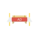 Free Ads Banner Signboard Icon