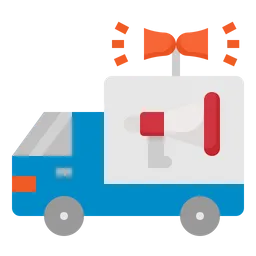 Free Advertising Truck  Icon