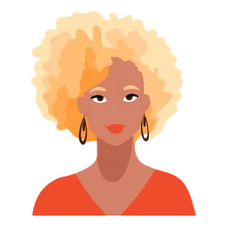 Free Afro blonde woman  Icon