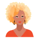 Free Afro blonde woman  Icon