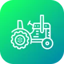 Free Agricultura Tractor Vehiculo Icono