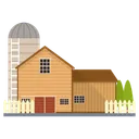 Free Farm Farmhouse Agriculture Building Icon