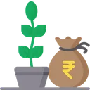 Free Agriculture Loan Finance Money Plant Icon