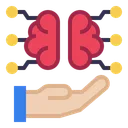 Free Hand Brain Technology Icon