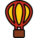 Free Travel Filled Air Balloon Icon