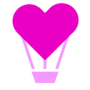 Free Air Balloon Heart Love Icon