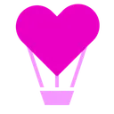 Free Air Balloon Heart Love Icon