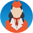 Free Air Hostess Stewardess Flight Attendant Icon