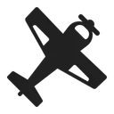 Free Airplane High Contrast Icon