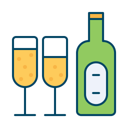 Flat-Icon blauer medizinischer Alkohol-Flasche Salzpflege: Stock