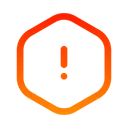 Free Alert Hexagon Secure Warning Icon