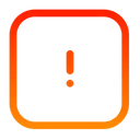 Free Alert Square Secure Warning Icon