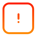 Free Alert Square  Icon