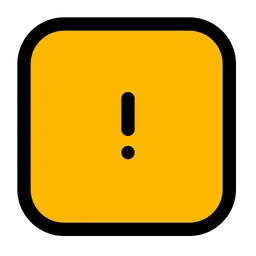 Free Alert Square  Icon