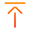 Free Align Top Arrow  Icon