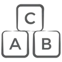 Free Alalphabetic Blocks Abc Block Education Icon