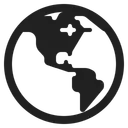 Free Mostrando Americas Alto Icono