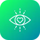 Free Amour Oeil Coeur Icon