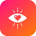 Free Amour Oeil Coeur Icon