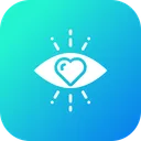 Free Amour Oeil Coeur Icon