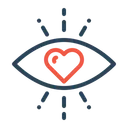 Free Amour Oeil Coeur Icon