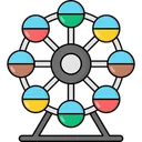 Free Amusement Park Ferris Wheel Amusement Icon