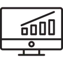 Free Analisis Infografias Monitor Icono