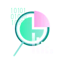 Free Analytics Code Analysis Binary Statistics Icon