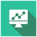 Free Analytic Analysis Monitor Icon