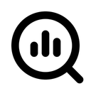 Free Analyze Analytics Search Icon