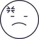 Free Angry Emoji Outline Icon