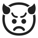 Free Face With Horns Icon