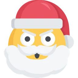 Free Angry Santa Emoji Icon