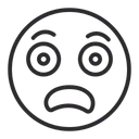 Free Zeichenflache Angstliches Gesicht Schrecklich Symbol