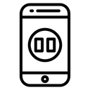 Free Anruf Halten Telefon Pausiert Anruflogo Symbol