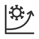 Free Diagramm zur Zunahme von Infektionen  Symbol