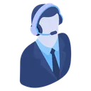 Free Auriculares De Soporte Atencion Al Cliente Asistente De Soporte Icono