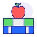 Free Apple with book  Icon