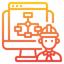 Free Computer Ingenieur Arbeitsablauf Symbol