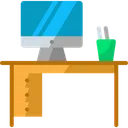 Free Schreibtisch Schrank Computer Symbol