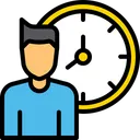 Free Arbeitszeit des Mitarbeiters  Symbol