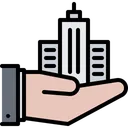 Free Architect Support Hand Building Hand Icon