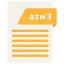 Free Azw 3 Formato Archivo Icono