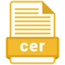 Free Archivo cer  Icono