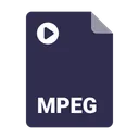 Free Mpeg Documento Formato Icono