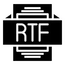 Free Rtf Archivo Tipo Icono