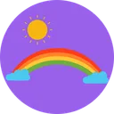 Free Arcoiris Arco Nubes Icono