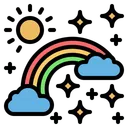 Free Arco Iris Clima Nube Icono