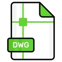 Free Dwg Arquivo Formato Ícone