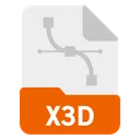 Free X 3 D Arquivo Formato Ícone